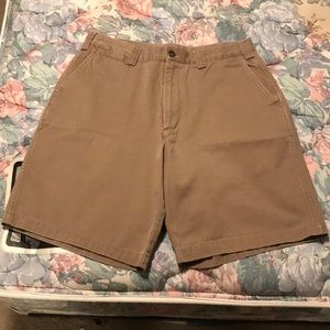 Lee Dungarees Khaki Flat Front Shorts (32W/9” Ins)